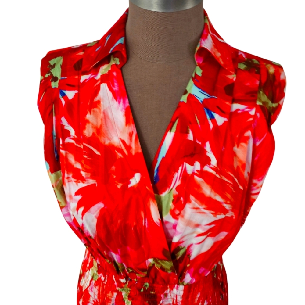 Milly Red Floral Mini Dress - Picture 4 of 15